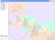 Coachella Valley  Wall Map Color Cast Style